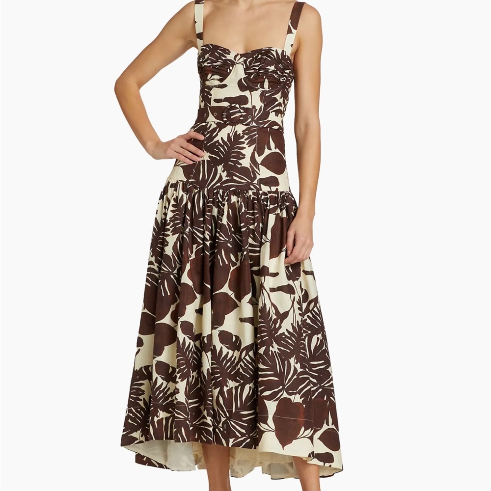 Nicholas the Label - Drenica Palm Drop Waist Midi-Dress